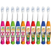 Kinderzahnbürsten mit Motiv Packung 2 x 5 darab, (Zahnfee, Ritter)
