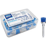 Omni Minibrush medium - Packung 100 Stück Nylonborsten, medium, blau