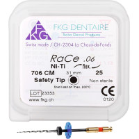 FKG RaCe gyökércsatorna tágító, gépi, 31 mm ISO 025, 6%, 6 darab