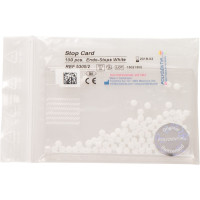 Stop Card + Dispenser, (3,5 x 1 mm), Endo stops, fehér, Szilikon, 100 darab