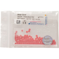 Stop Card + Dispenser, (3,5 x 1 mm), Endo stops, piros, Szilikon, 100 darab