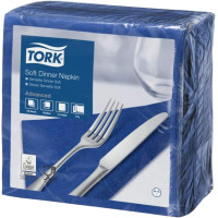 TORK® Soft Dinnerservietten - Karton 12 x 100 db 3-lagig, dunkelblau - 477594