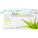 AloeVate Nitrilhandschuhe - 100 darabos csomag, puderfrei, zöld, L - HA800L