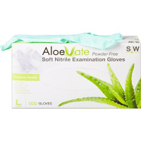 AloeVate Nitrilhandschuhe - 100 darabos csomag, puderfrei, zöld, L - HA800L