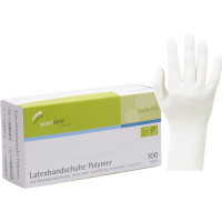 smart Polymer Latexuntersuchungshandschuhe - 100 darabos csomag, púdermentes, fehér, XS - 124735