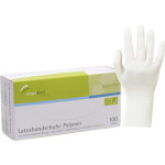 smart Polymer Latexuntersuchungshandschuhe - 100 darabos csomag, púdermentes, fehér, S - 124736