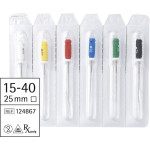 smartdent K-file, kézi, Sortiment, 25 mm ISO 015-040, 6 darab