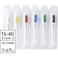 smartdent K-file, kézi, Sortiment, 31 mm ISO 015-040, 6 darab