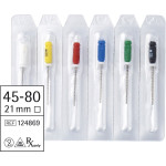 smartdent K-file, kézi, Sortiment, 21 mm ISO 045-080, 6 darab