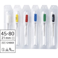 smartdent K-file, kézi, Sortiment, 21 mm ISO 045-080, 6 darab