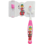 Dental szett, compact Packung Fee (1 Zahnbürste, 1 Zahnbürstenhalter mit Zahnputzuhr) pink