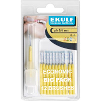 EKULF Interdentalbürsten ph Packung 12 darab, gelb, Ø 0,6 mm