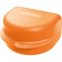 Zahnspangenboxen, 1 darab, orange, 75 x 65 x 45 mm