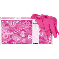 STYLE SERIES Nitril - 100 darabos csomag, púdermentes, fuchsia, S - GLOBN29-AKZ-FU-S01
