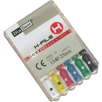 NiTi Hedstroem Files Sortiment, reszelő, 25 mm ISO 015-040, 6 darab