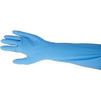 Handschuhe - 50 darabos csomag, ellenbogenlang, kék - 9000-500-10