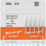 Diamanten 859L, gyémántcsiszoló, kék, ISO 014, FG, 5 darab