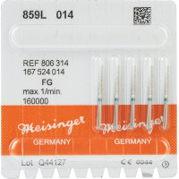 Diamanten 859L, gyémántcsiszoló, kék, ISO 014, FG, 5 darab