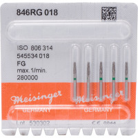 Diamanten 846R, gyémántcsiszoló, zöld, ISO 018, FG, 5 darab