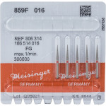 Diamanten 859, gyémántcsiszoló, piros, ISO 016, FG, 5 darab