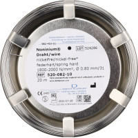 Noninium® Draht Rolle rund, federhart, Ø 0,8 mm