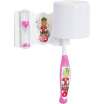 Dental szett, complete Packung Zahnfee (1 Zahnbürste, 1 Zahnputzuhr mit Halter) pink