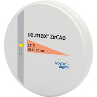 IPS e.max® ZirCAD LT - Stück Ø 98,5 mm H 12 mm, 3 LT - 686821