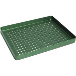 Norm-Tray Aluminium - 1 db, Boden gelocht zöld, mini, 18 x 14 cm - 20920035