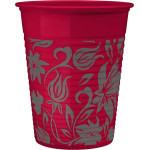 Monoart® Mundspülbecher Flower - Karton 1.000 db weinrot, 180 ml - 147020