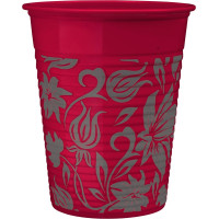 Monoart® Mundspülbecher Flower - Karton 1.000 db weinrot, 180 ml - 147020