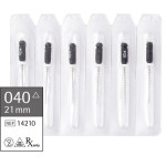 Omni (21 mm) (ISO 40), K-Fúró, Fogantyú - műanyag ISO 40 sterilizálható 200°C-ig, ISO színkódolt, Nemesacél, 21 mm, 6 darab