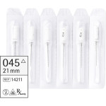 Omni (21 mm) (ISO 45), K-Fúró, Fogantyú - műanyag ISO 45 sterilizálható 200°C-ig, ISO színkódolt, Nemesacél, 21 mm, 6 darab