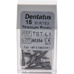 Classic Surtex Titan Wurzelstifte - Packung 15 Stück 11,8 mm, Ø 1,05 mm, Größe 1 - TST-L1