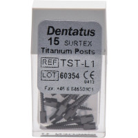 Classic Surtex Titan Wurzelstifte - Packung 15 Stück 11,8 mm, Ø 1,05 mm, Größe 1 - TST-L1