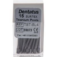 Classic Surtex Titan Wurzelstifte - Packung 15 Stück 17 mm, Ø 1,5 mm, Größe 4 - TST-SL4