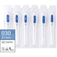 Omni (31 mm) (ISO 30), K-reszelő (kézzel), Fogantyú - műanyag ISO 30 sterilizálható 200°C-ig, ISO színkódolt, Nemesacél, 31 mm, 6 darab