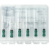 Omni (31 mm) (ISO 35), K-reszelő (kézzel), Fogantyú - műanyag ISO 35 sterilizálható 200°C-ig, ISO színkódolt, Nemesacél, 31 mm, 6 darab