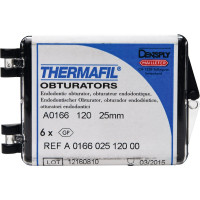 Thermafil (25 mm) (ISO 120), Obturator, ISO 120 röntgenopák, Guttapercha, műanyag, 25 mm, 6 darab