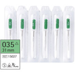 Omni (31 mm) (ISO 35), K-Fúró, Fogantyú - műanyag ISO 35 sterilizálható 200°C-ig, ISO színkódolt, Nemesacél, 31 mm, 6 darab