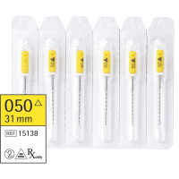 Omni (31 mm) (ISO 50), K-Fúró, Fogantyú - műanyag ISO 50 sterilizálható 200°C-ig, ISO színkódolt, Nemesacél, 31 mm, 6 darab