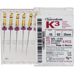 K3 NiTi-Feilen gyökércsatorna tágító, ISO 015, Taper.02, 25 mm, 6 darab