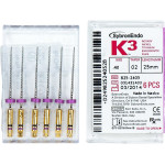 K3 NiTi-Feilen gyökércsatorna tágító, ISO 040, Taper.02, 25 mm, 6 darab