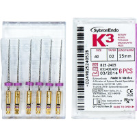K3 NiTi-Feilen gyökércsatorna tágító, ISO 040, Taper.02, 25 mm, 6 darab