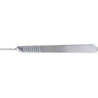 Skalpellgriff - 1 db, Skalpellgriff Nr. 3, Länge 12,5 cm, obere Breite 2 mm - 15776