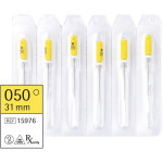 Omni (31 mm) (ISO 50), Hedström reszelő, Fogantyú - műanyag ISO 50 sterilizálható 200°C-ig, ISO színkódolt, Nemesacél, 31 mm, 6 darab
