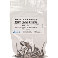 Taurus Bürste Radform Packung 12 darab, Ziegenhaar, mittel Ø 19 mm