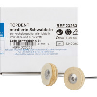 TOPDENT bőr puffer - csomagoló darab 6 HP, bőr, Ø 21 mm-es