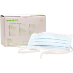 BARRIER® OP-Maske Standard - 60 darabos csomag, kék, Bindebänder, aus Zellulose, hypoallergen, geringer Atemwiderstand - 4230