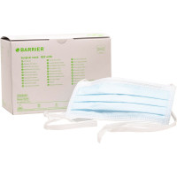 BARRIER® OP-Maske Standard - 60 darabos csomag, kék, Bindebänder, aus Zellulose, hypoallergen, geringer Atemwiderstand - 4230