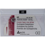 Guttapercha-csúcs (4 %) (ISO 40), ISO 40 rózsaszín, Guttapercha, 4%, 60 darab